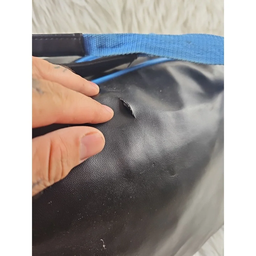 NBA Orlando Magic Leather Duffel Travel Bag Vintage 2000's Officially Licensed